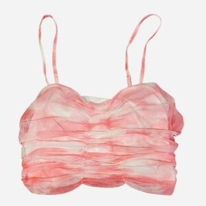 Pink Ruched Women's Blouse